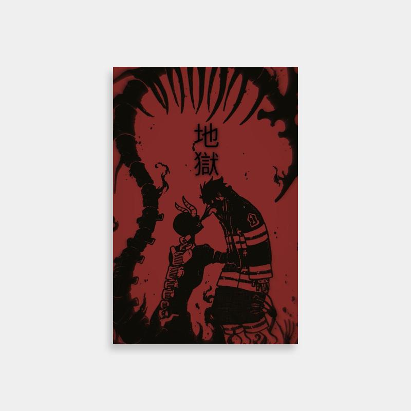 Shinra Kusakabe Fire Force Art - Character Holding Sign