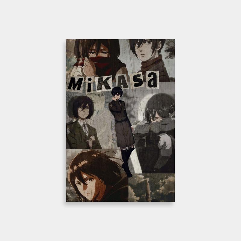 Attack on Titan Mikasa Ackerman Anime Poster - Expressive Character Art