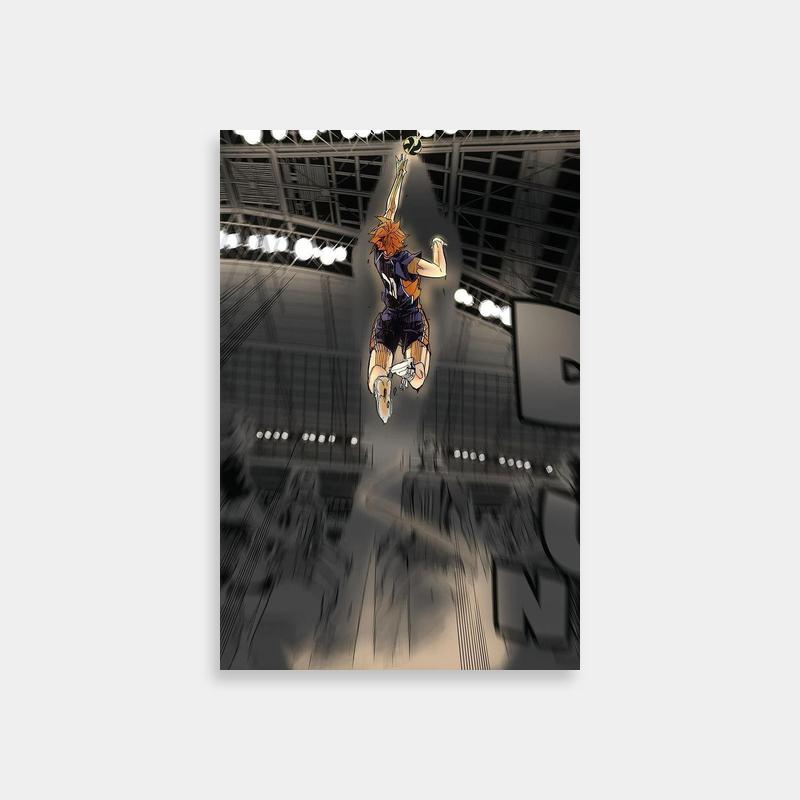 Hinata Shoyo Basketball Dunk Poster - Anime Sports Art