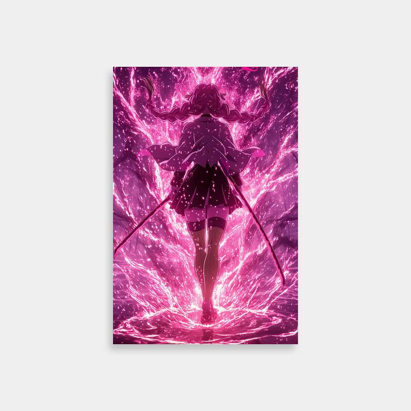 Mitsuri Kanroji Walking Through Water - Demon Slayer Wall Art
