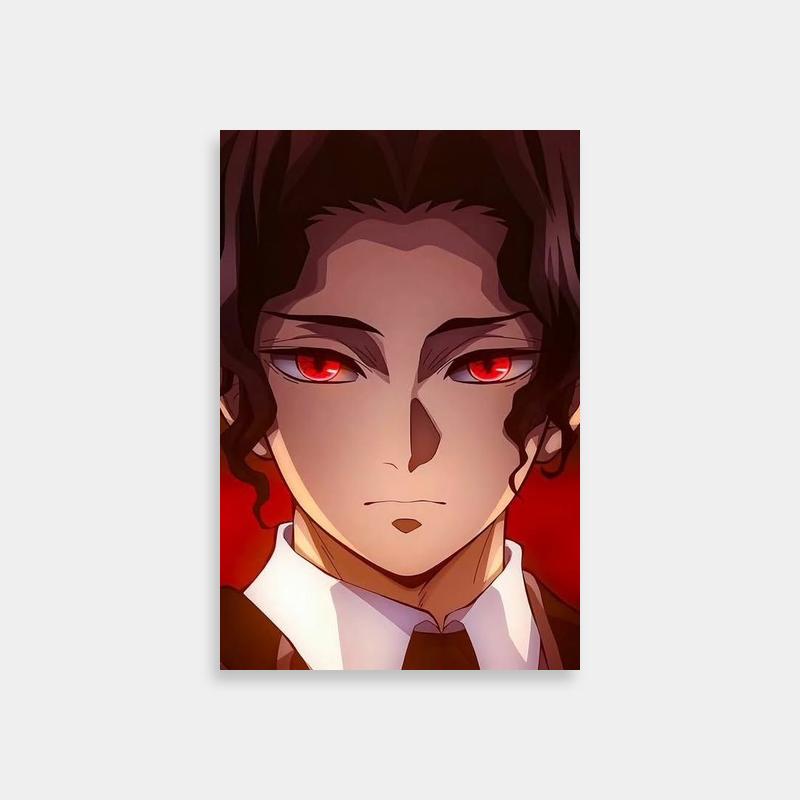 Muzan Kibutsuji Anime Poster - White Collared Shirt Design