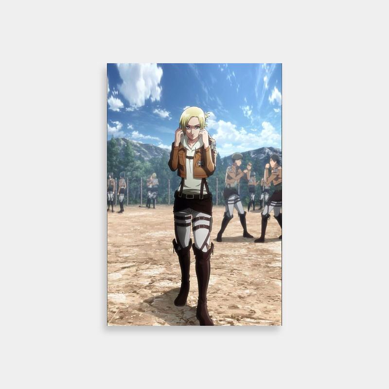 Annie Leonhart Attack on Titan Anime Poster - Dramatic Group Scene