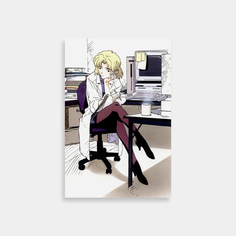 Ritsuko Akagi Office Poster - Neon Genesis Evangelion Decor