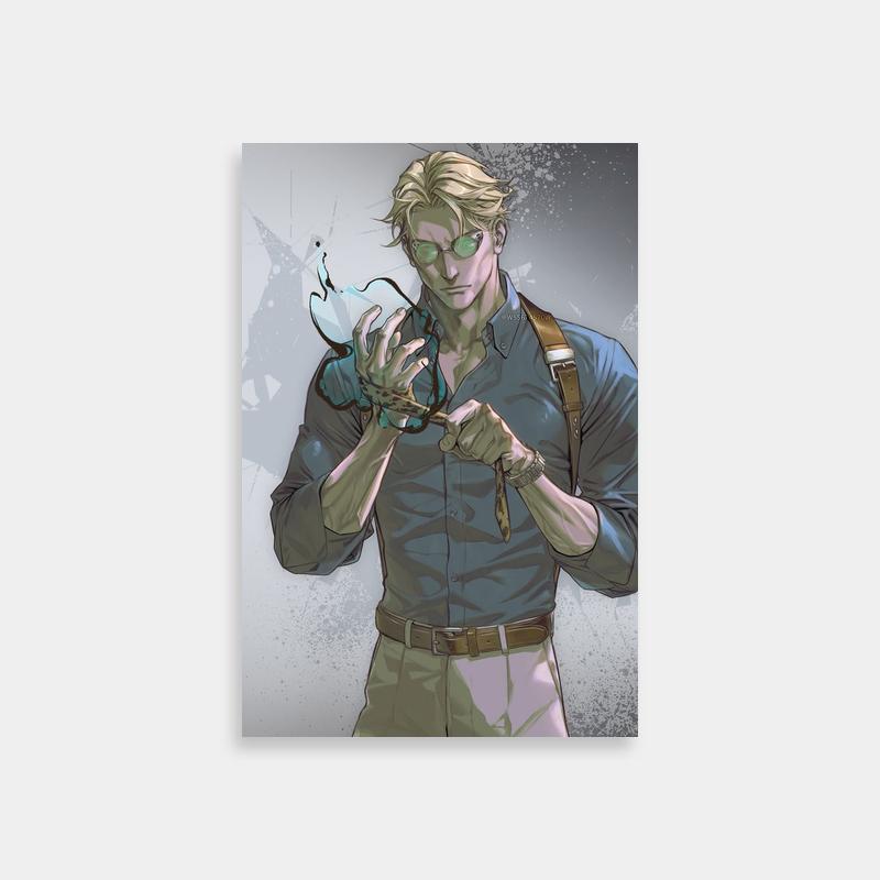 Kento Nanami Jujutsu Kaisen Poster - Green-Eyed Character Art