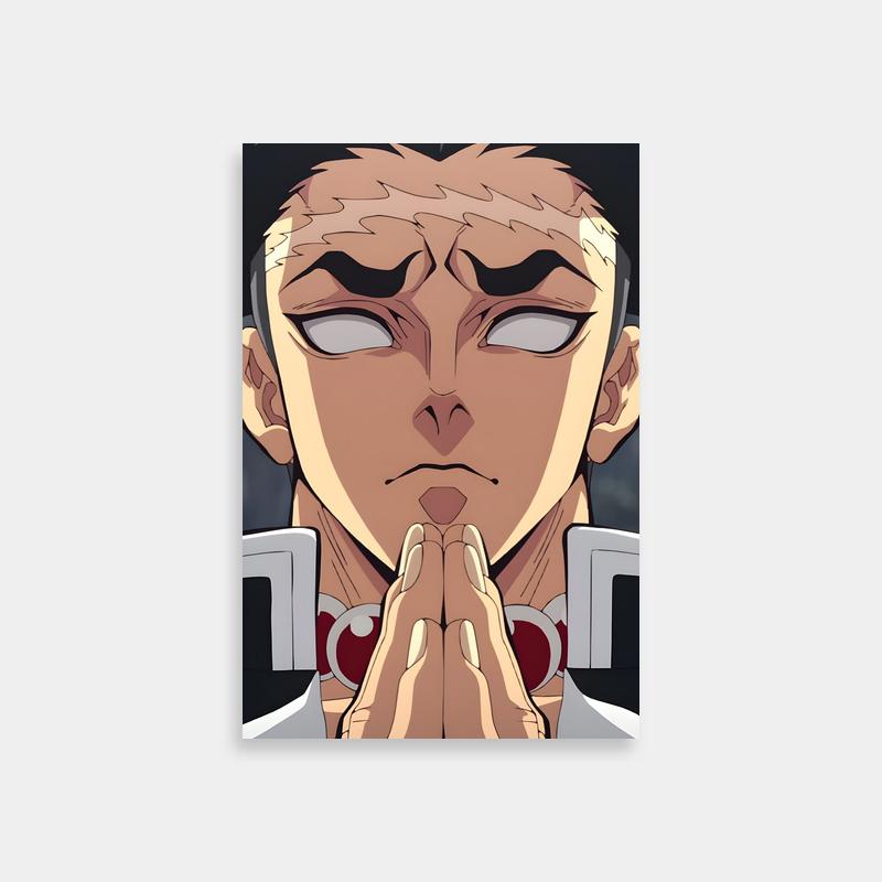 Gyomei Himejima Demon Slayer Hands Together Wall Art