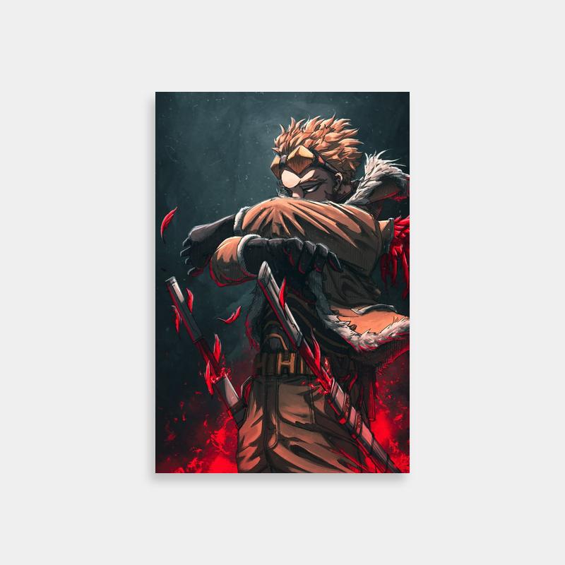 Hawks My Hero Academia Manga Coloring Poster - BNHA Art