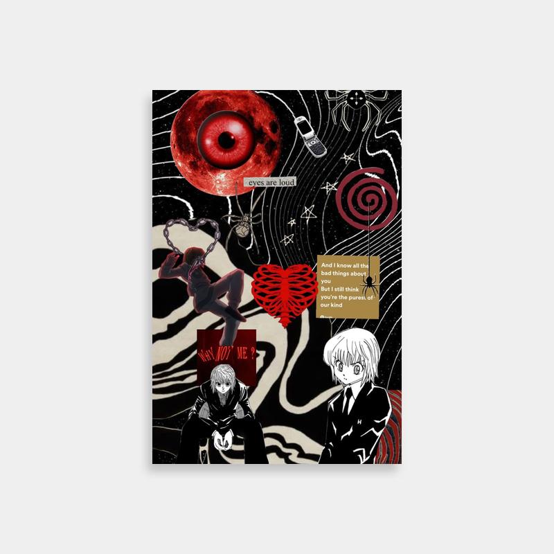 Kurapika Hunter x Hunter Swirl Background Anime Poster