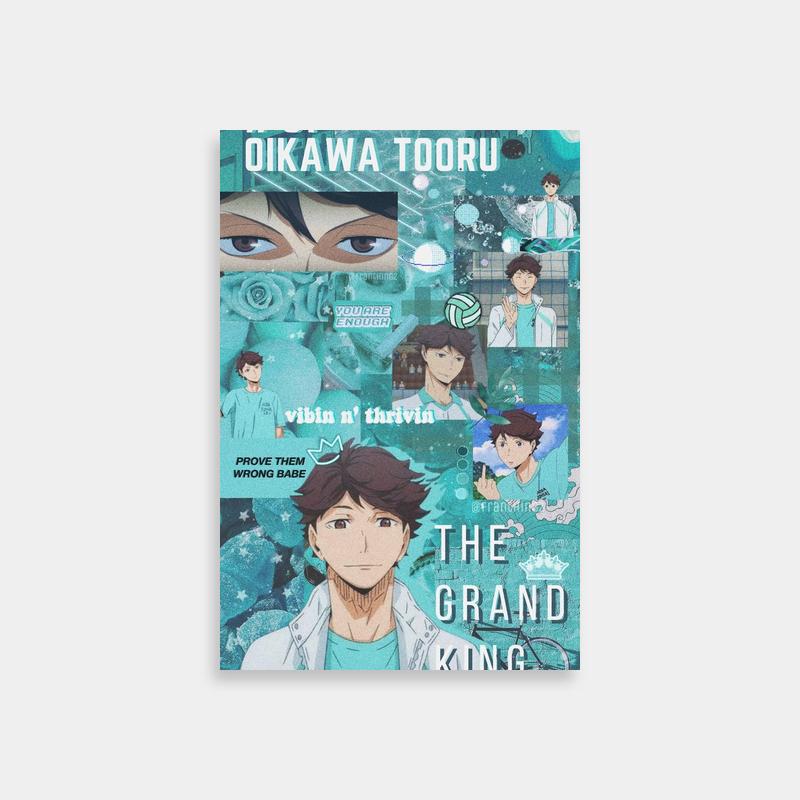 Oikawa Tooru Haikyuu Anime Poster - Multiple Faces & Character Name Design
