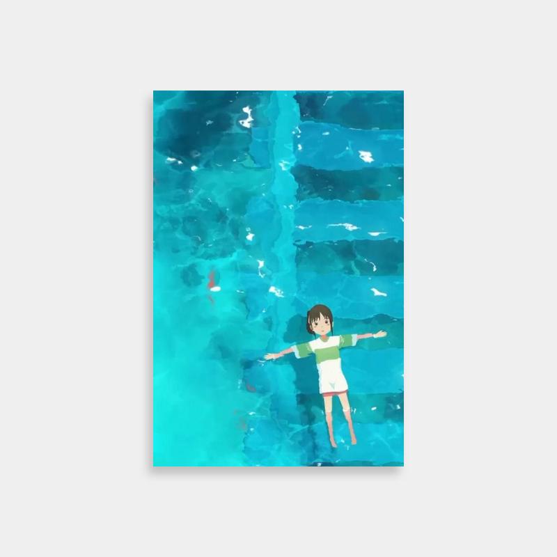 Chihiro Ogino Spirited Away Poster - Floating in Water