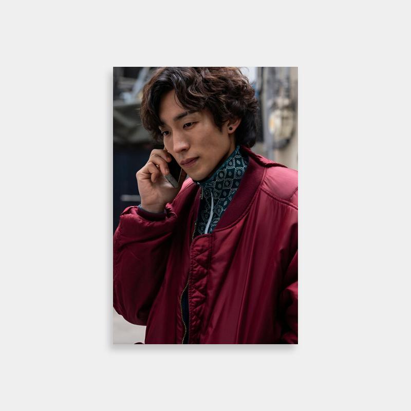 Jin-Hoo Yoo Solo Leveling Poster - Red Jacket Man on