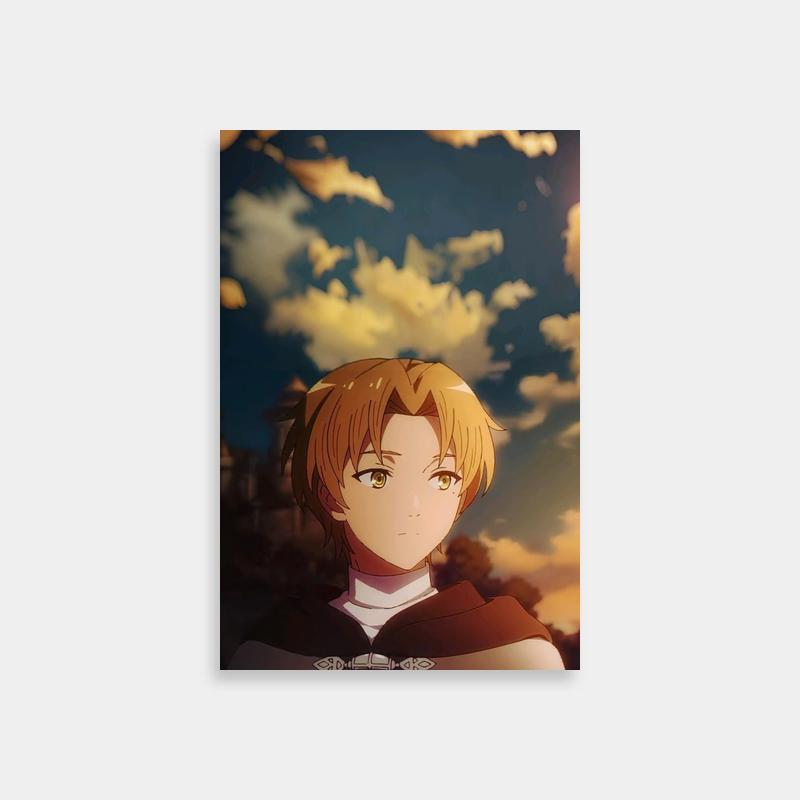 Rudeus Greyrat Mushoku Tensei Anime Poster - Cloud Background Art