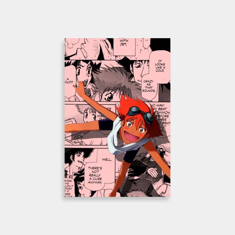 Edward Wong Cowboy Bebop Anime Poster - Red-Haired Character Art