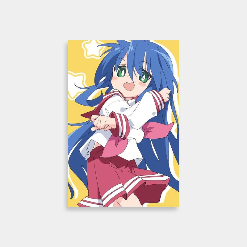 Konata Izumi Lucky Star Anime Poster - Blue-Haired Character