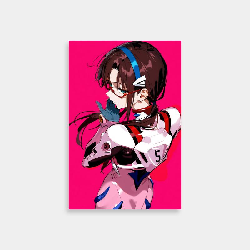 Mari Illustrious Makinami Neon Genesis Evangelion Art - Glasses and Horse Scene