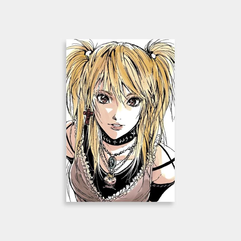 Near Death Note Blonde Anime Character Poster - Edgy Pierced Art