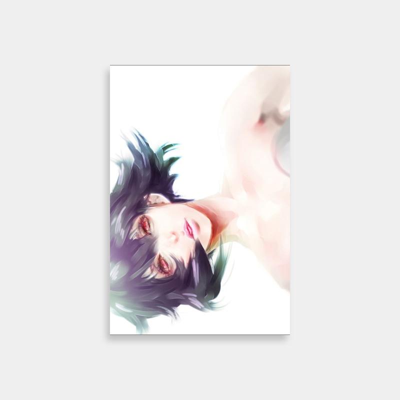 Major Motoko Kusanagi Ghost in the Shell Digital Art Print - Black-Haired Cyber Hero