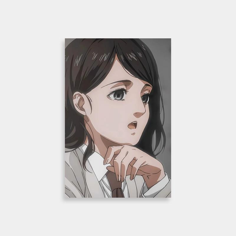 Pieck Finger Attack on Titan Poster - White Shirt & Tie Anime Character