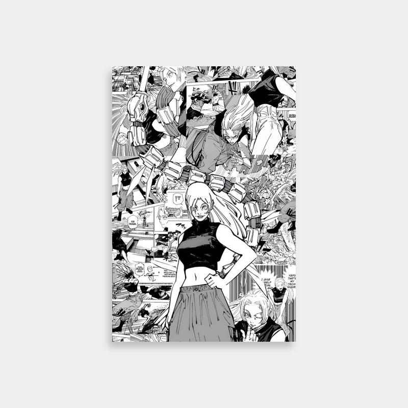 Yuki Tsukumo Jujutsu Kaisen Art Print - Black and White Anime Characters