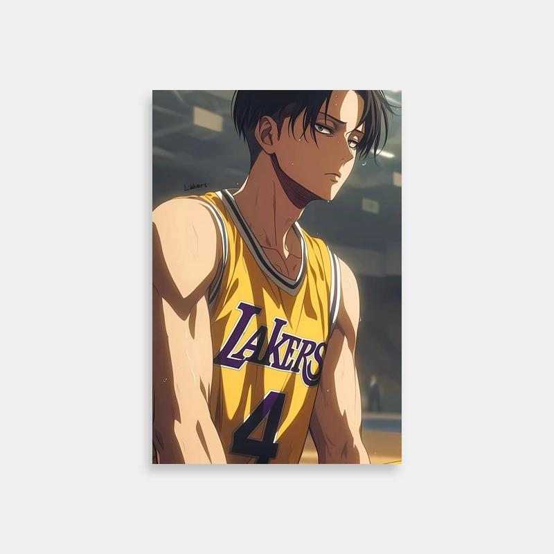Levi Ackerman Attack on Titan Basketball Poster
