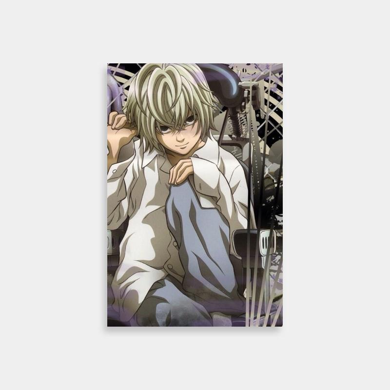 Near Death Note Anime Poster - Blonde Character by Wire Fence