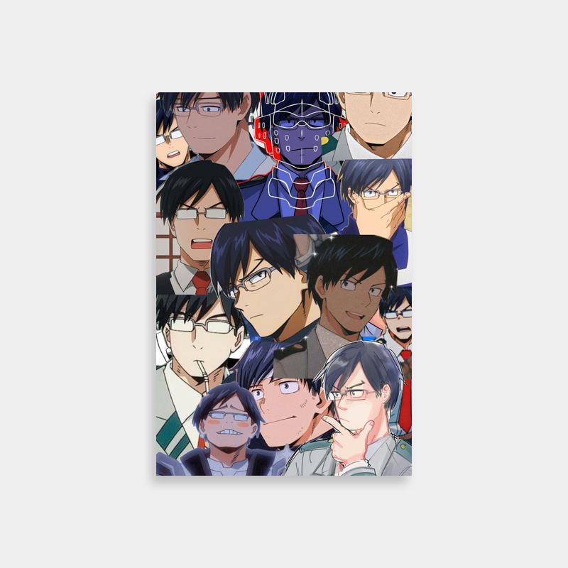 Tenya Iida My Hero Academia Group Anime Poster - Glasses Art