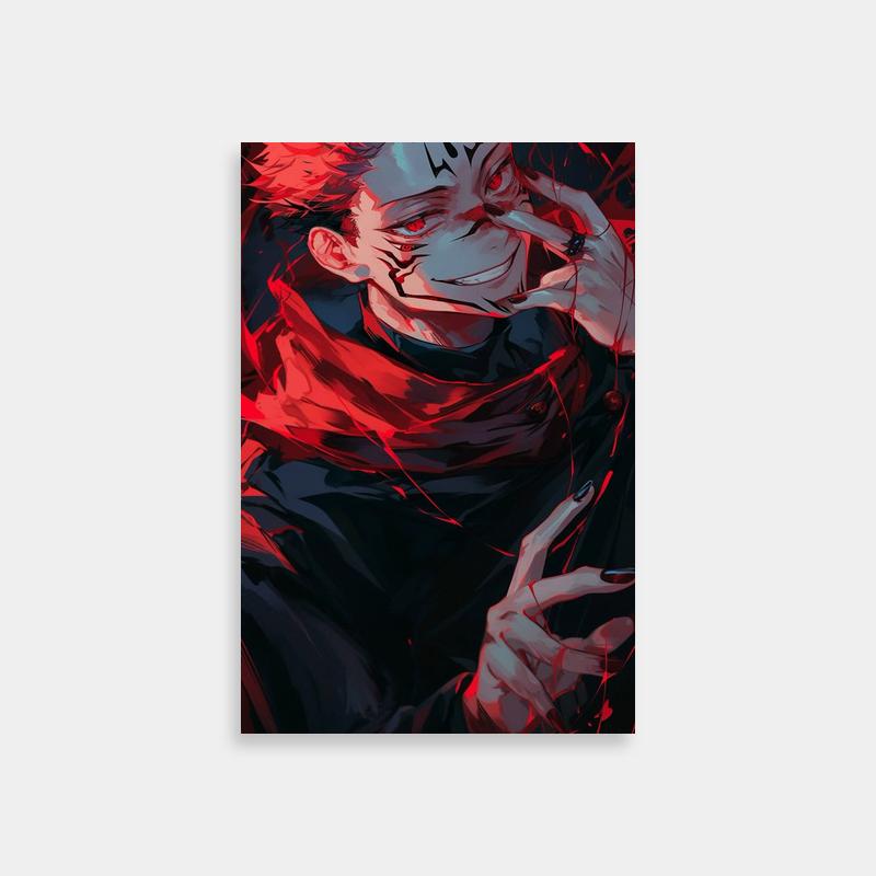 Sukuna Jujutsu Kaisen Poster - Red-Haired Character Close-Up