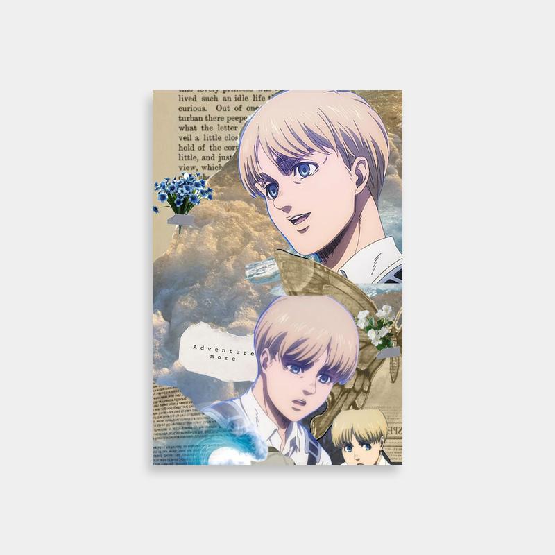 Armin Arlert Attack on Titan Art Print - Blonde Characters by the Ocean