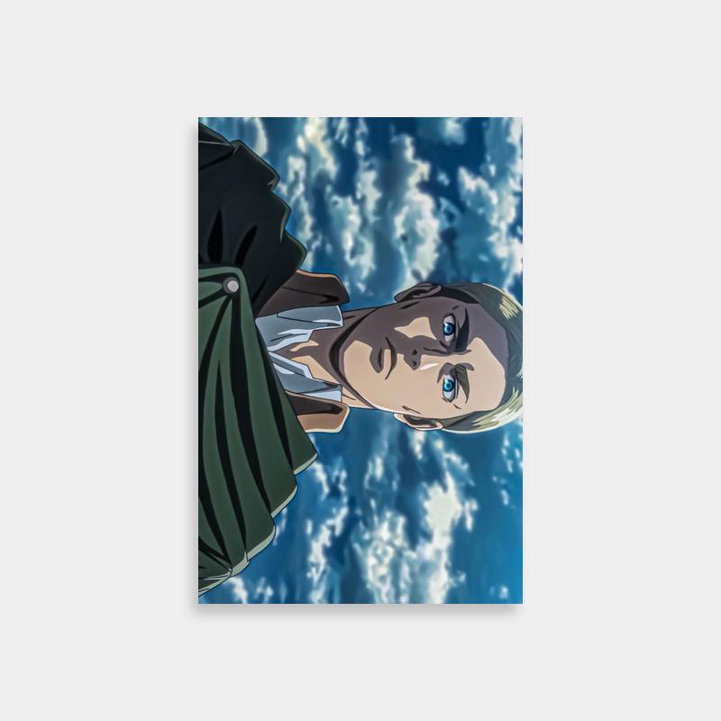 Erwin Smith Attack on Titan Poster - Anime Character Gazing at Sky Art
