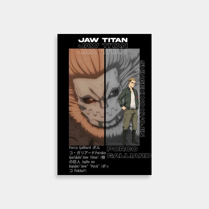 Porco Galliard Attack on Titan Poster - Dual Character Anime Art