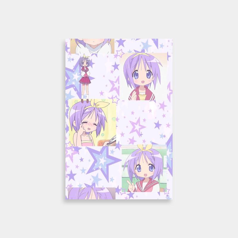 Tsukasa Hiiragi Lucky Star Anime Poster - Purple Hair Character
