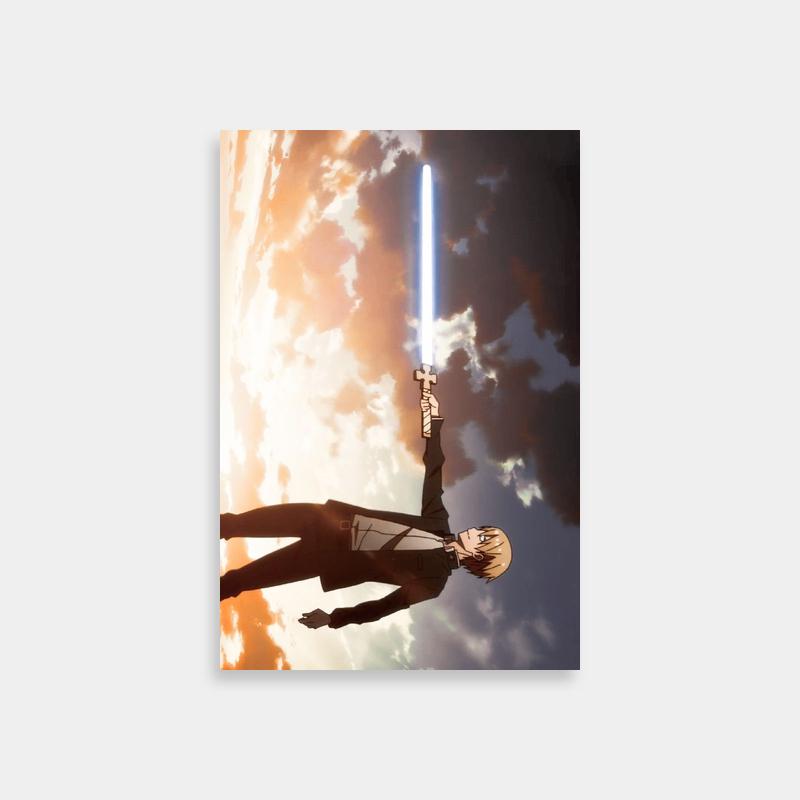 Arthur Boyle Fire Force Lightsaber Poster - Anime Sky Art