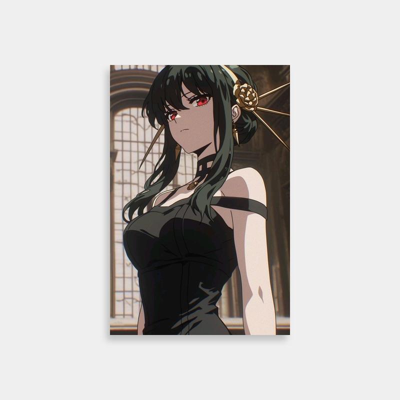 Yor Forger Spy x Family Poster - Anime Character with Black Hair & Red Eyes