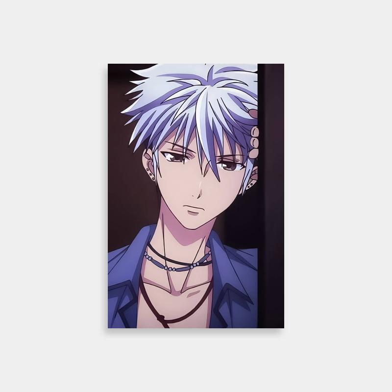 Kyon Blue Hair Anime Poster - Edgy Character Art Print
