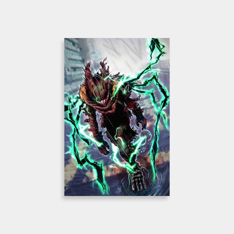 Fumikage Tokoyami Dark Shadow Glowing Lights Anime Poster
