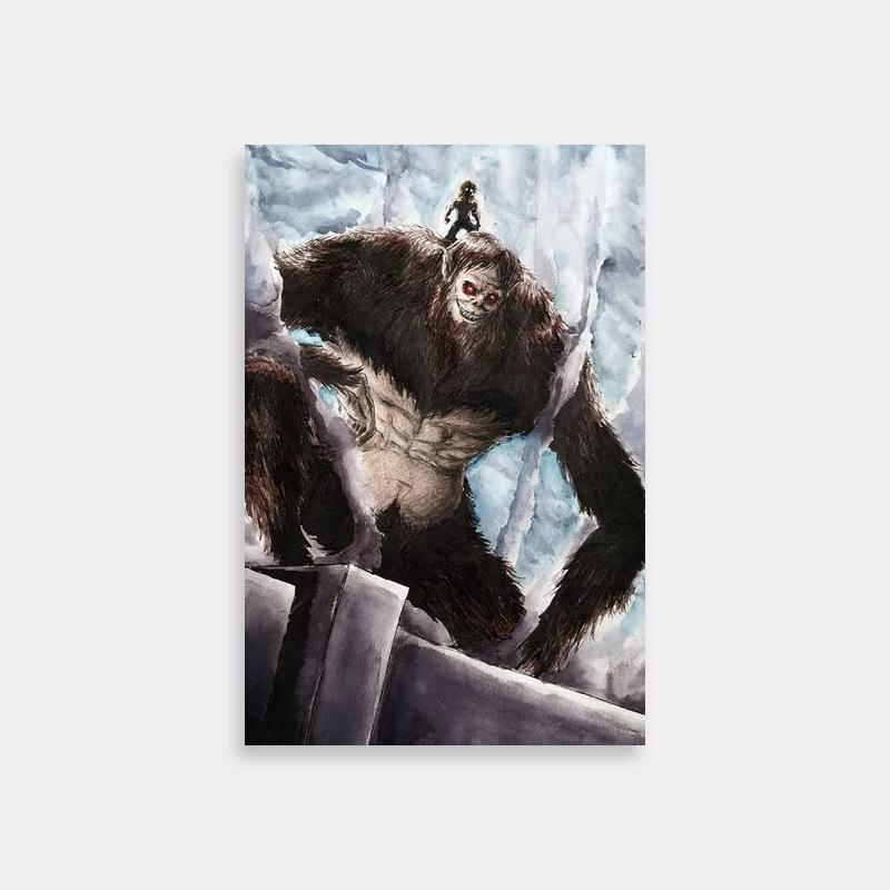 Zeke Yeager Attack on Titan Poster - Standing on Giant Gorilla