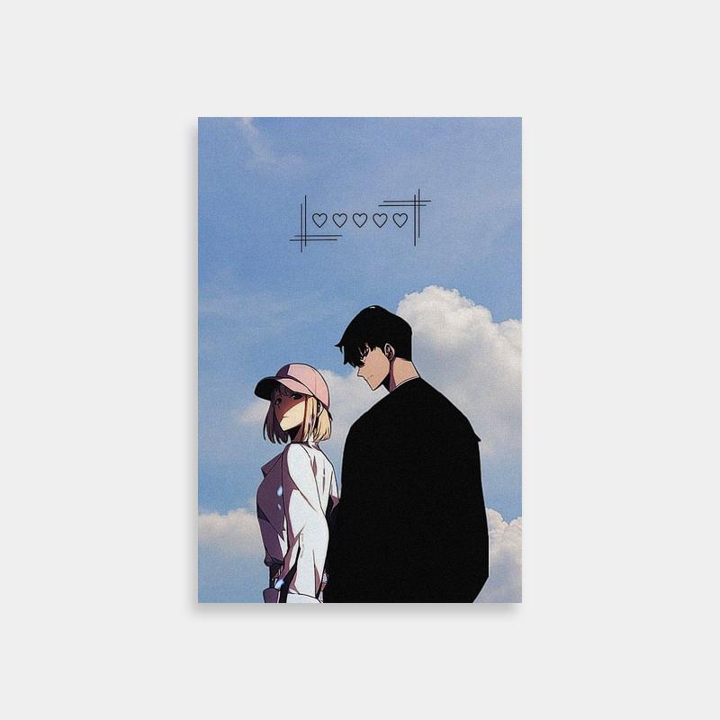 Solo Leveling Cha Hae-In Poster - Blue Sky Character Art