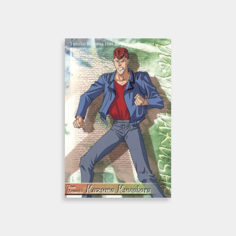 Kazuma Kuwabara Yu Yu Hakusho Wall Decor - Green Background Character Art