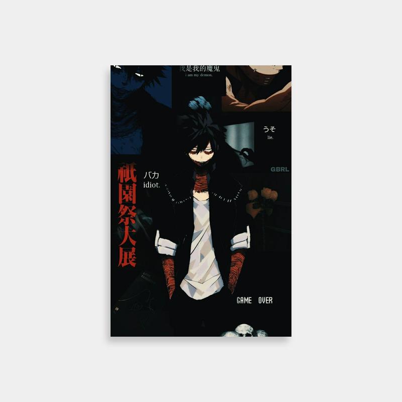 Dabi My Hero Academia Poster - Game Over Themed Art