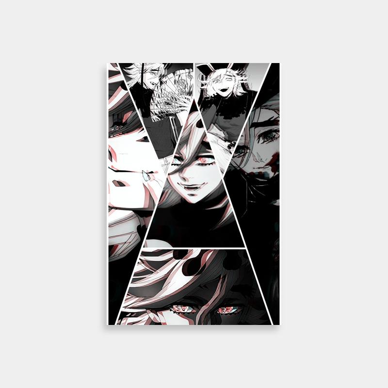 Expressive Doma Demon Slayer Faces Art Print