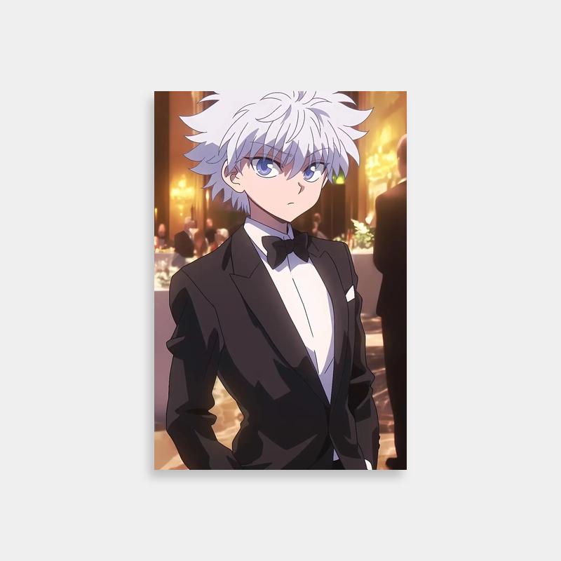 Killua Zoldyck Tuxedo Poster - Hunter x Hunter Formal Anime Art