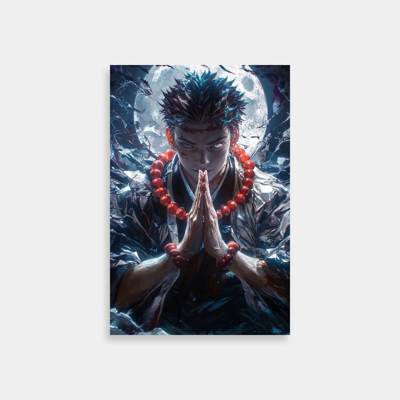 Gyomei Himejima Demon Slayer Poster - Red Beads Character Art