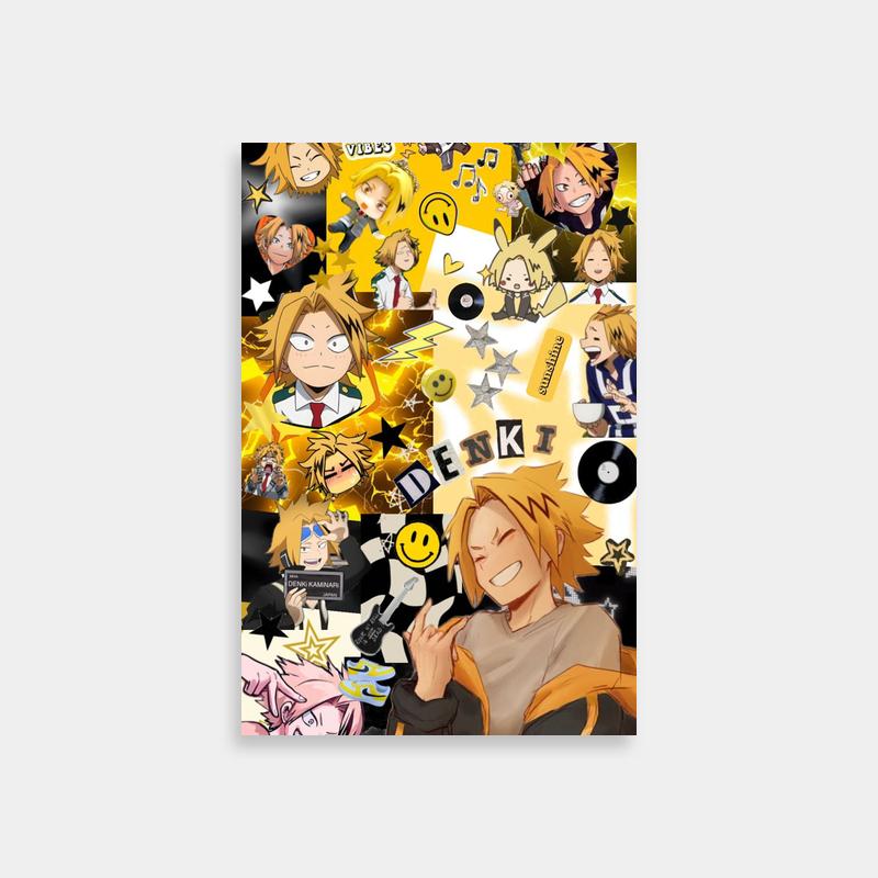 Denki Kaminari My Hero Academia Anime Poster - Multiple Avatars