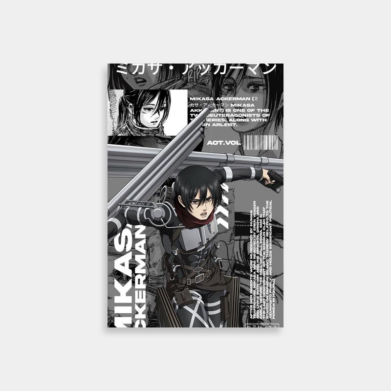 Mikasa Ackerman Attack on Titan Poster - Classic Character Art