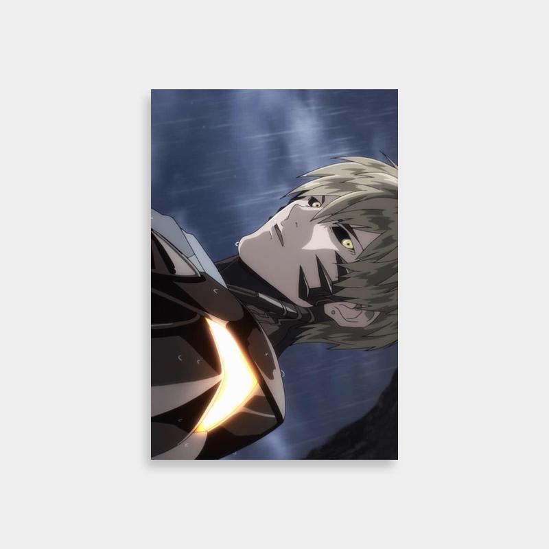 Genos One Punch Man Anime Poster - Looking at the Sky