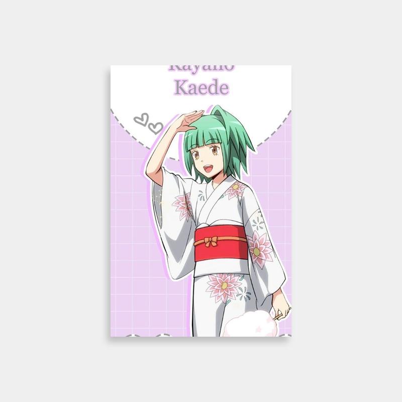 Kaede Kayano Assassination Classroom Wall Art - Green-Haired Kimono Pose