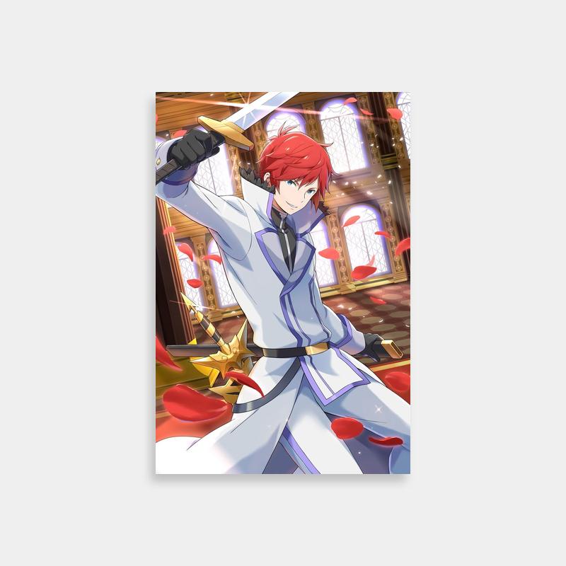 Reinhard Van Astrea Re:Zero Anime Poster - Dual Swords & Petals