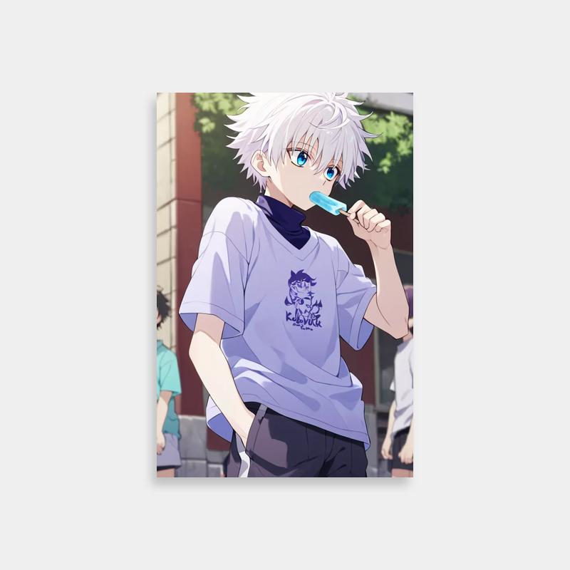 Killua Zoldyck Brushing Teeth Poster - Hunter x Hunter Anime Scene