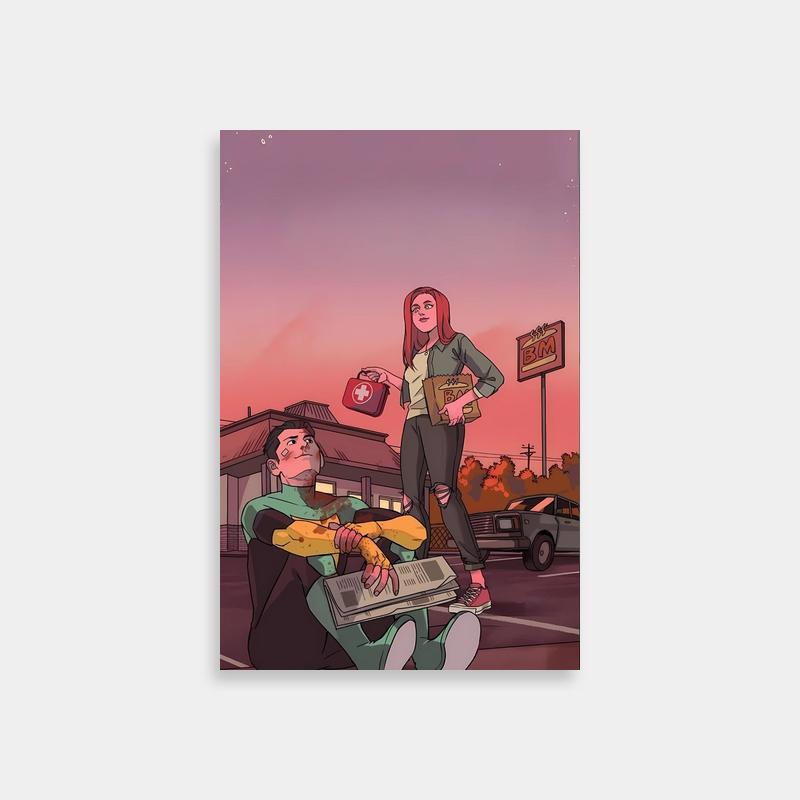 Markl Howl's Moving Castle Casual Scene Poster - Sitting with Laptop