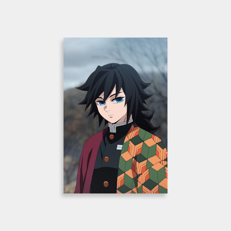Giyu Tomioka Blue-Eyed Anime Poster - Demon Slayer Wall Art