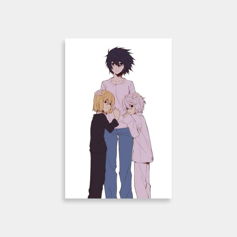 Near Death Note Trio Poster - Friends Embracing Art